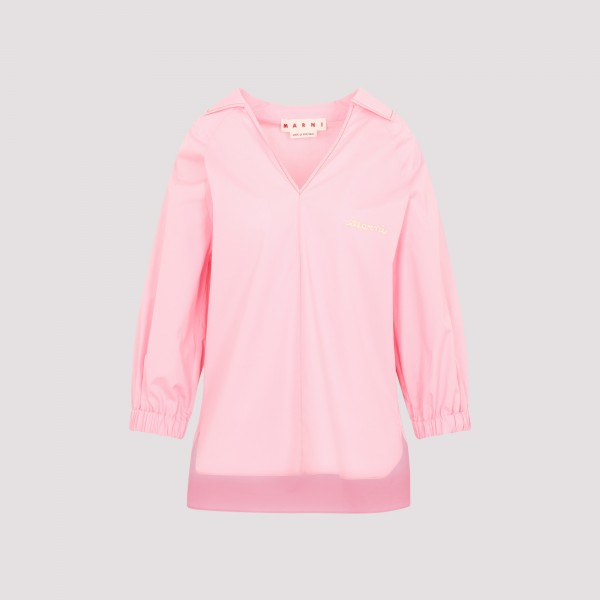 Shop Marni Cotton Top 38 In C Pink Clematis