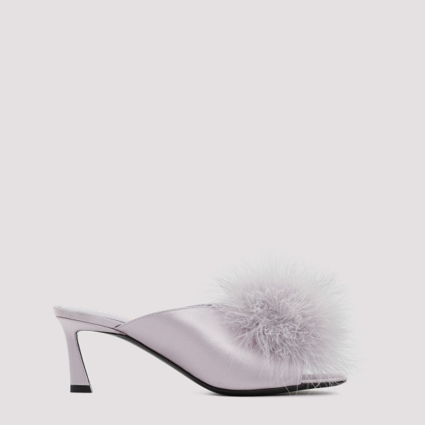 Shop Saint Laurent Blanco 60 Sandal 36 In Poly Grey