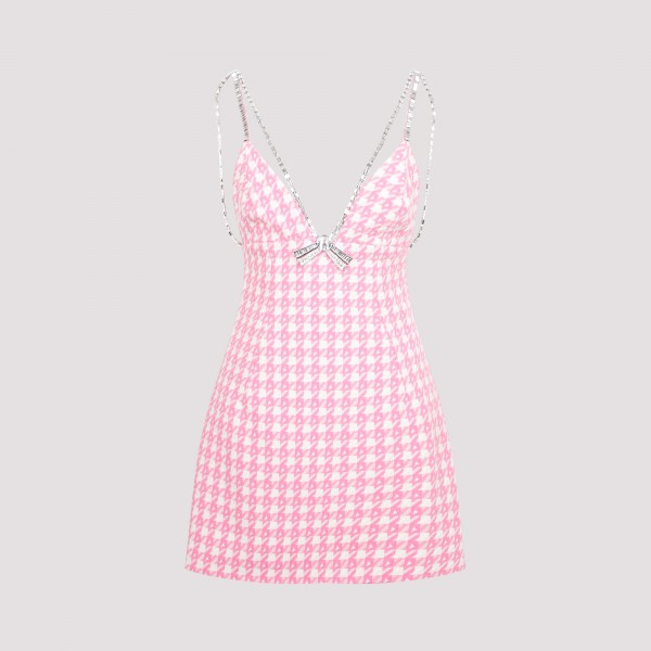 Shop Area Deco Bow Mini Dress 4 In Pink Multi