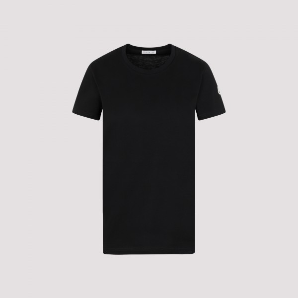 Shop Moncler Cotton T-shirt S In Black