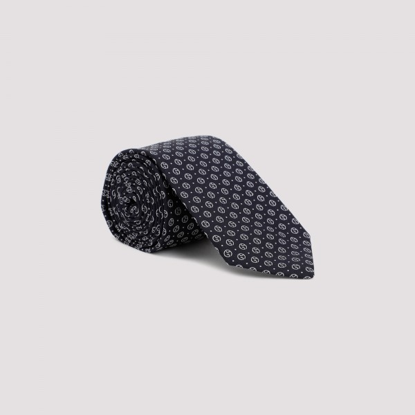 Shop Giorgio Armani Silk Tie Unica In Blu Navy