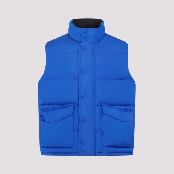 Shop Alexander Mcqueen Padded Vest 50 In Ultramarine Black