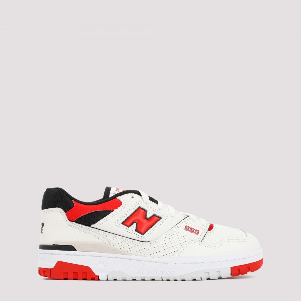 Shop New Balance 550 Premium Leather Sneakers 12 In Red