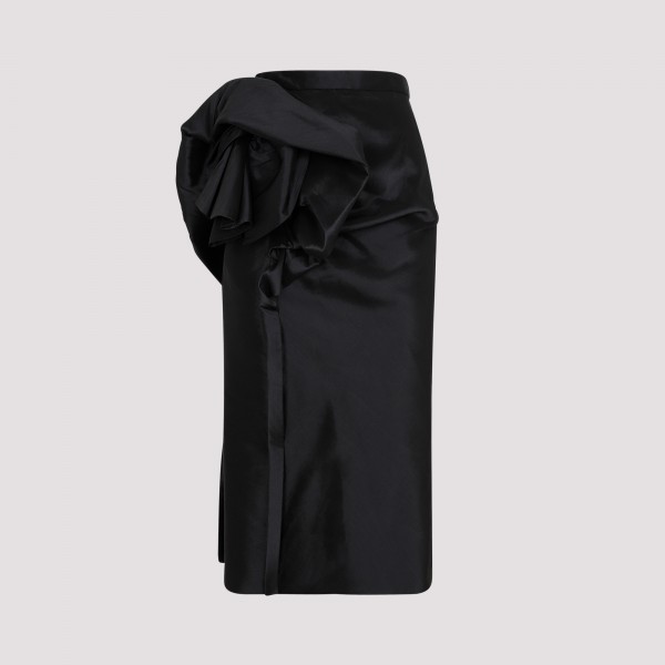 Shop Maison Margiela Midi Skirt 38 In Black