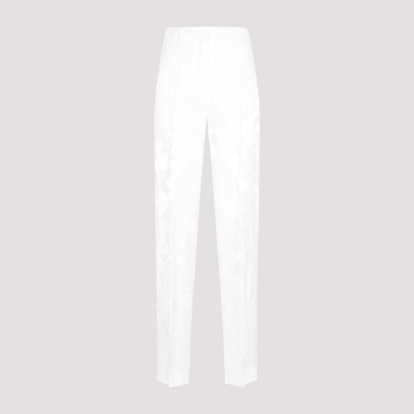 Shop Dries Van Noten Pulley Wool Pants 36 In White