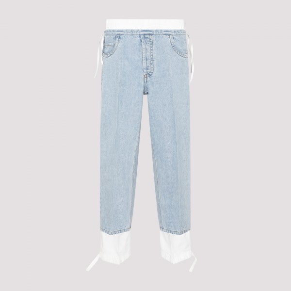 Shop Craig Green Cropped Jeans L In Light Blue
