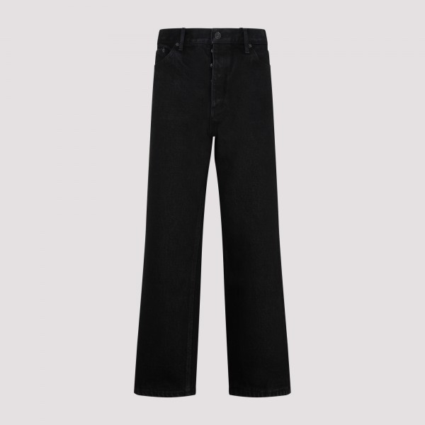 Shop Balenciaga Ankle Cut Jeans 27 In Pitch Black