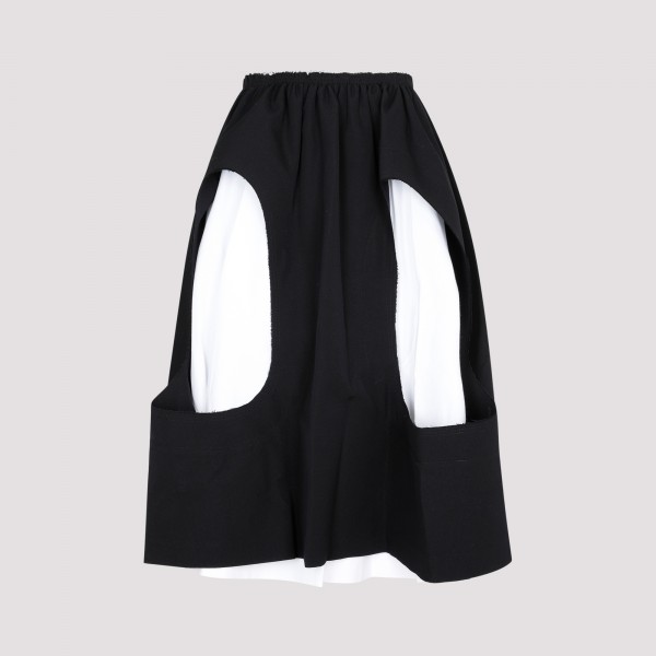 Shop Comme Des Garçons Skirt Xs In Black X White