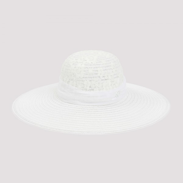 Shop Maison Michel Blanche Hat M In White