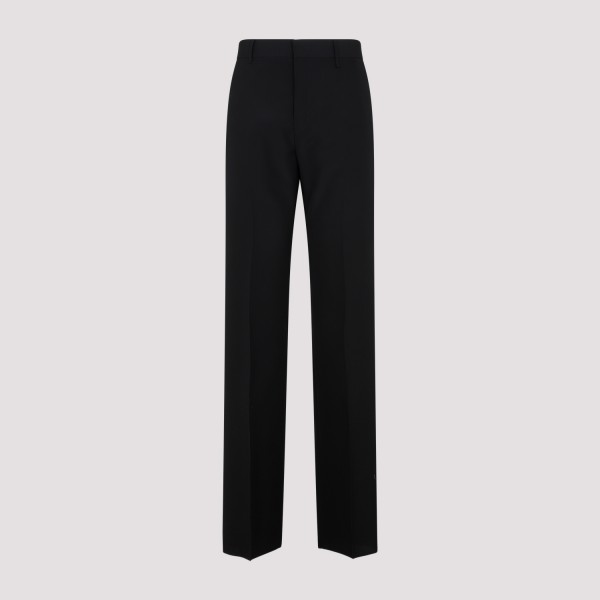 Shop Givenchy Raw Cut Side Slim Fit Pants 50 In Black