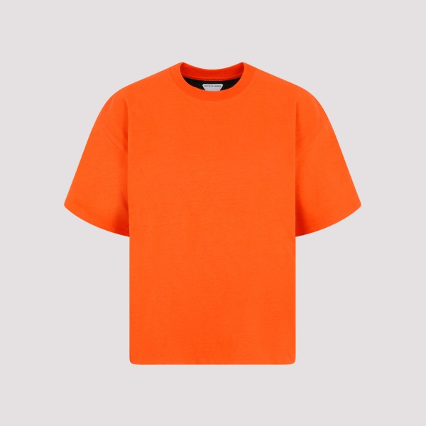 Shop Bottega Veneta Jersey T-shirt Xs In Orange Petrol