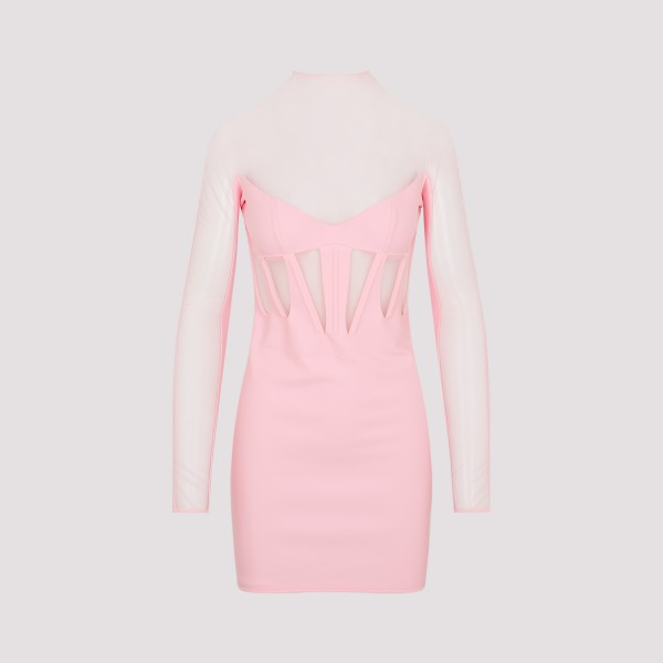 Shop Mugler Mini Dress 36 In Pink