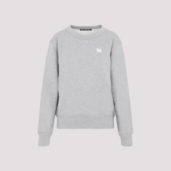 Shop Acne Studios Cotton Sweatshirt Xl In X Light Grey Melange
