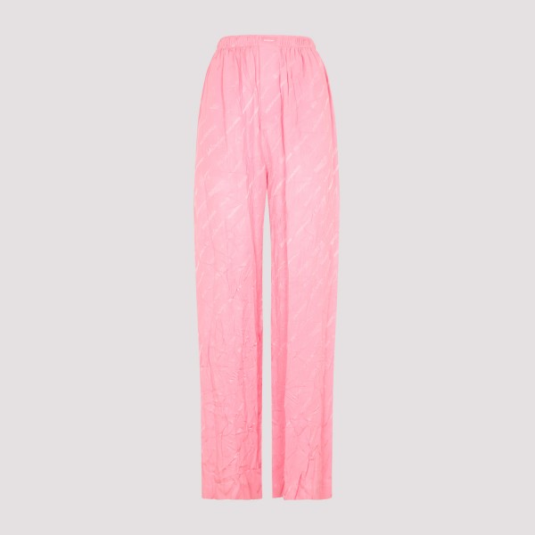 Shop Balenciaga Silk Pants 34 In Pink