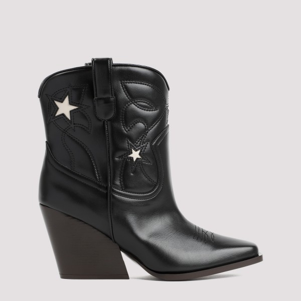 Shop Stella Mccartney Cowboy Boot 37 In Black Stone