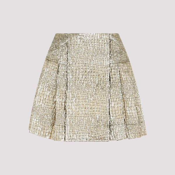 Shop Simone Rocha Pleated Mini Kilt With Ties Skirt 4 In Gold