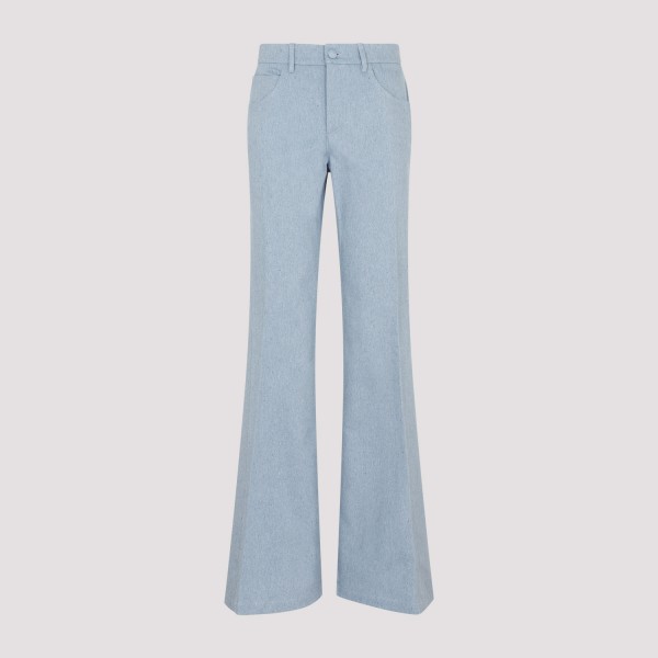 Shop Gabriela Hearst Alteza Cotton Pants 38 In Lgb Light Blue