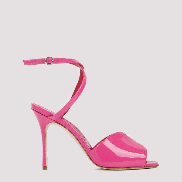 Shop Manolo Blahnik Hourani Sandal 39 In Pink