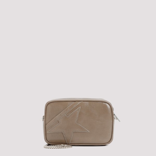 Shop Golden Goose Calf Leather Mini Star Bag Unica In Ash