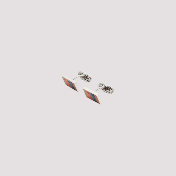 Shop Paul Smith Stripe Cufflink Unica In Multicolor