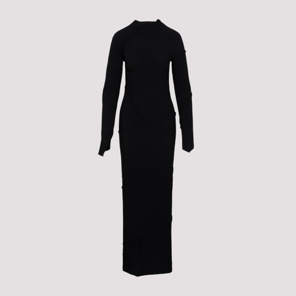 Shop Balenciaga Spiral Maxi Dress S In Black