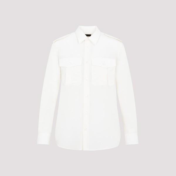 Shop Nili Lotan Jeanette Silk Shirt Xs In Ivy Ivory