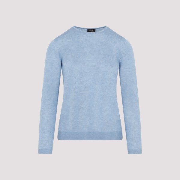 Shop Akris Cashmere Sweater 40 In Light Denim