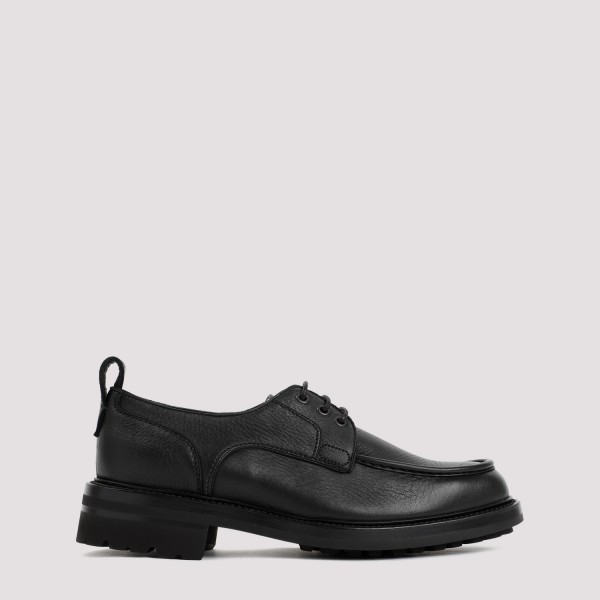 Shop Brioni Leather Derbies 8+ In Black
