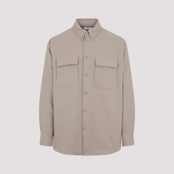 Shop Off-white Off White Military Overshirt M In Beige