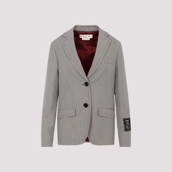 Shop Marni Wool Jacket 38 In Pdr Ruby