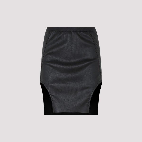 Shop Rick Owens Diana Leather Mini Skirt 42 In Black