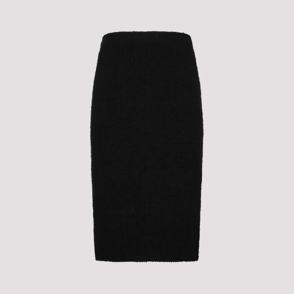 Shop Bottega Veneta Viscose Skirt Xs In Black