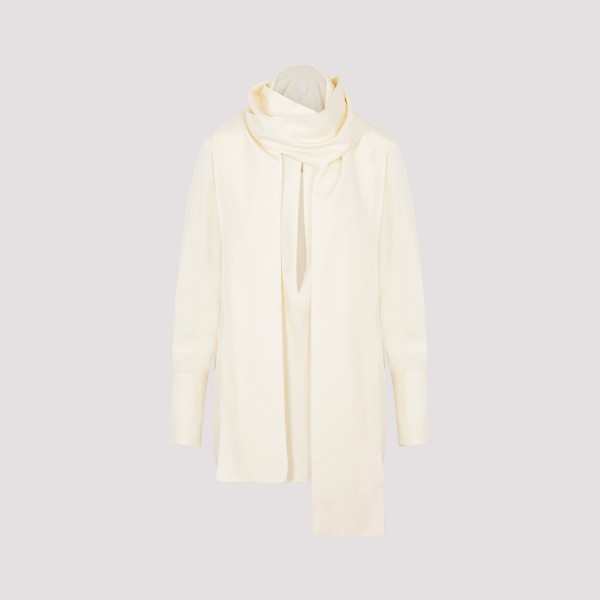Shop Givenchy Foulard Blouse 34 In Cream