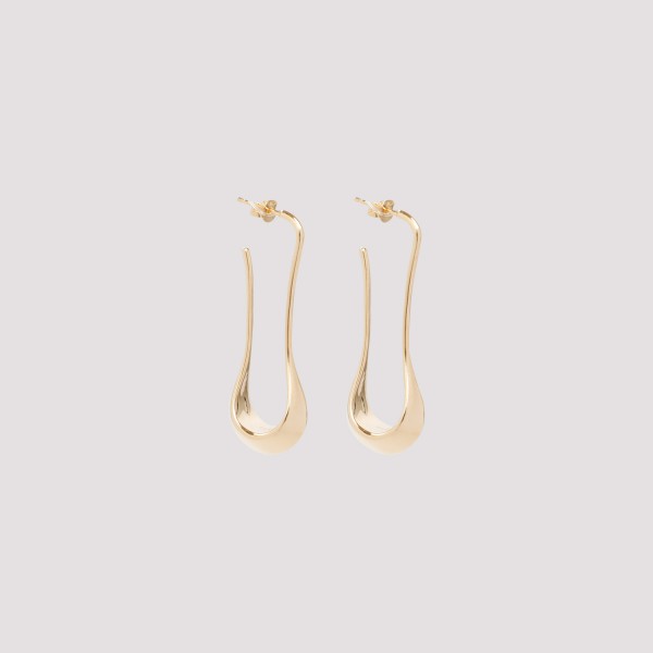 Shop Lemaire Short Drop Earrings Unica In Ye Gold