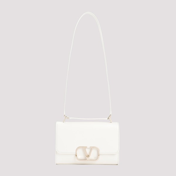 Shop Valentino Garavani Shoulder Bag Unica In Ivory