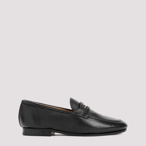 Shop Bally Leather Loafers 11 In U Black