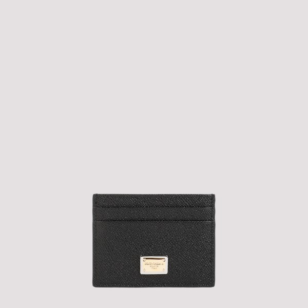 Shop Dolce & Gabbana Cardholder With Logo Plaque Unica In Nero
