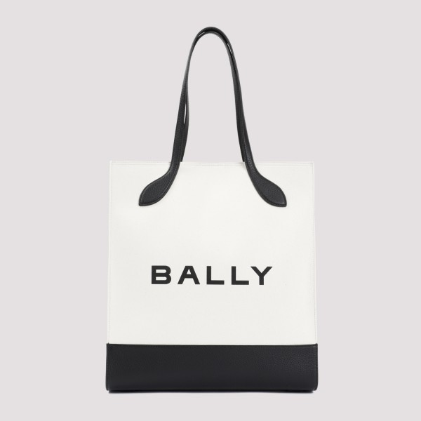 Shop Bally Logo Shopping Bag Unica In Io Natural Black Oro