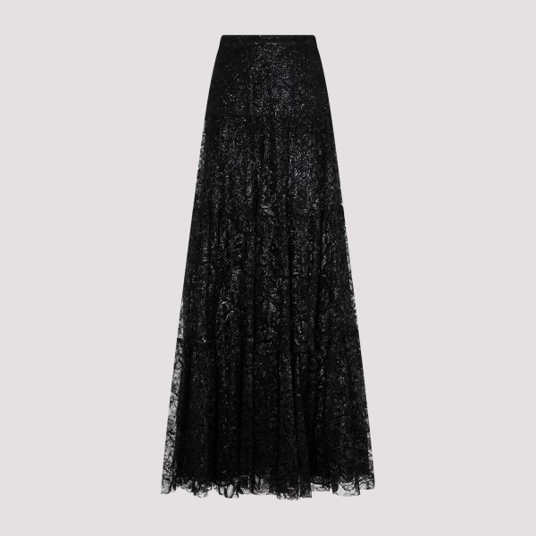 Shop Ralph Lauren Collection Sutton Knee A Line Skirt 4 In Black