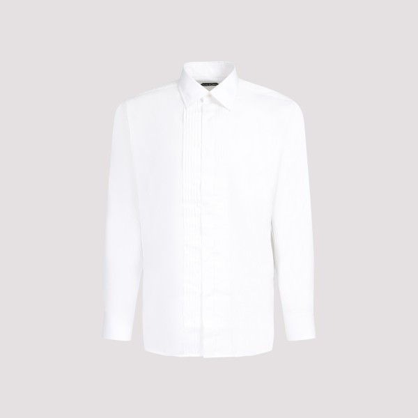 Shop Tom Ford Evening Shirt 41 In Aw Optical White