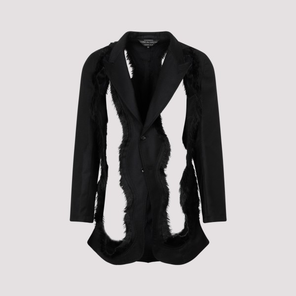 Shop Comme Des Garçons Homme Deux Comme Des Garcons Homme Plus Wool Jacket M In Black Black