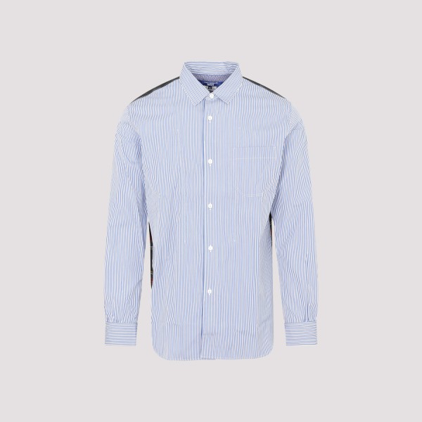 Shop Junya Watanabe Cotton Shirt L In Wh Blu Gry R