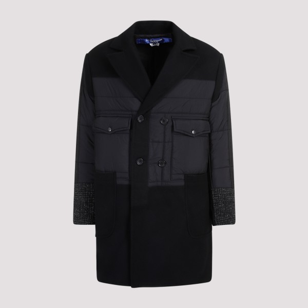 Shop Junya Watanabe Wool Coat L In Black Black