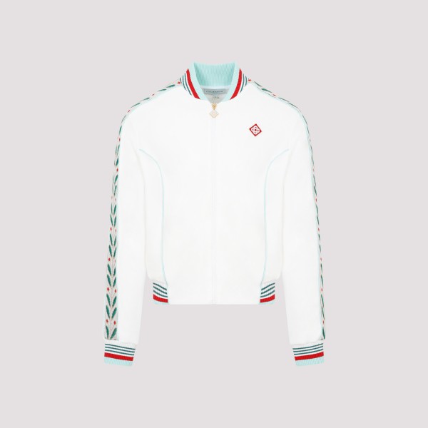 Shop Casablanca Piping Track Jacket M In Off White