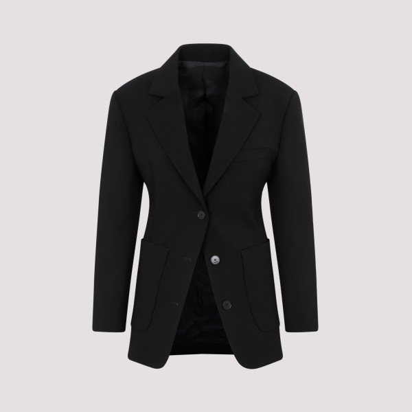 Shop Lanvin Waisted Single Breasted Jacket 36 In Black
