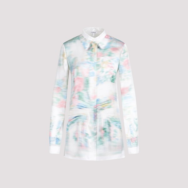 Shop Loewe Shirt 34 In White Multicolor