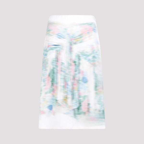 Shop Loewe Skirt 36 In White Multicolor