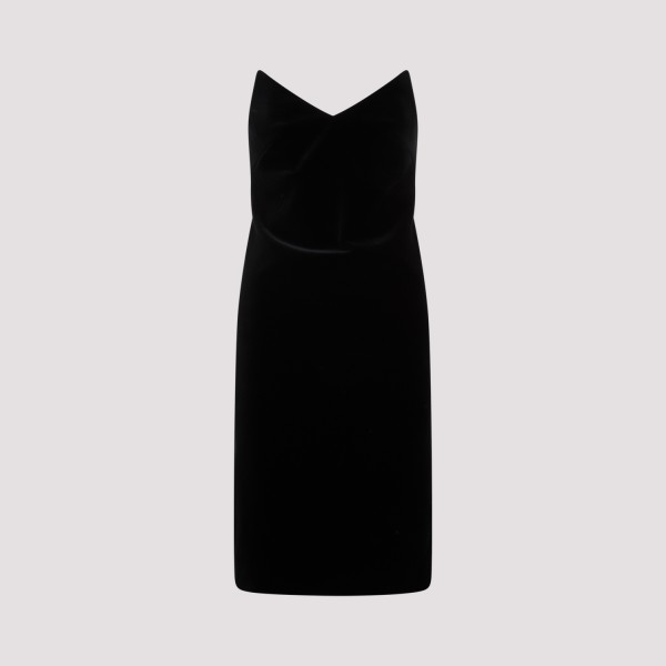 Shop Loewe Bustier Midi Dress 34 In Black