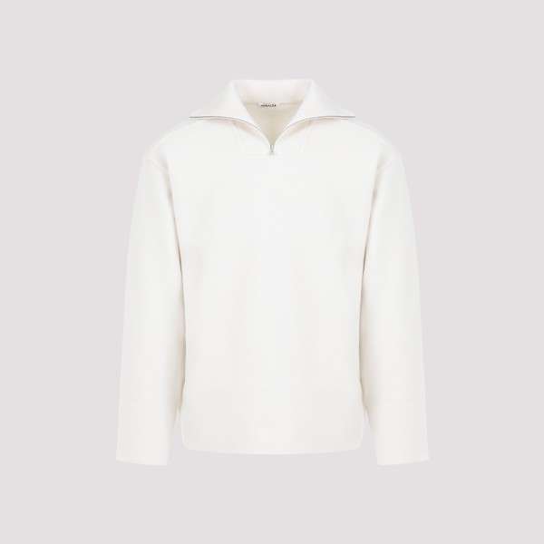 Shop Auralee Heavy Milano Pullover 3 In Ivory White