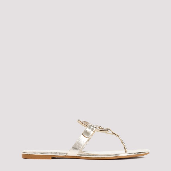 Shop Tory Burch Miller Pave Sandal 6 In Gold